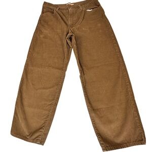Levi's Premium Baggy Dad Brown Corduroy Straight Leg Mens Size 32